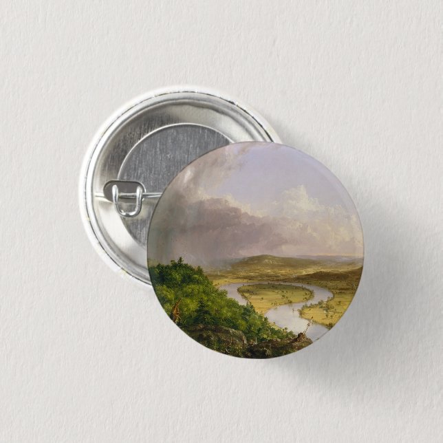 Badge Rond 2,50 Cm Thomas Cole The Oxbow The Connecticut River (Devant & derrière)