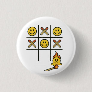 Badge Rond 2,50 Cm Tic Tac Toe