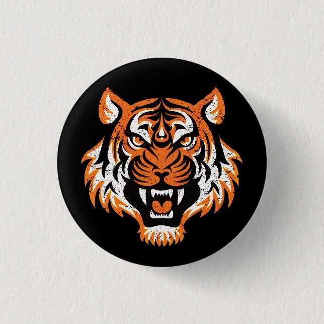 Badge Rond 2,50 Cm Tiger (Devant)