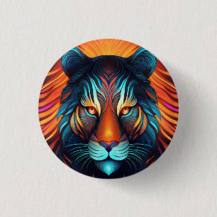 Badge Rond 2,50 Cm Tiger Stare !