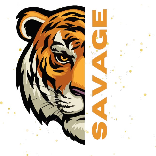 Badge Rond 2,50 Cm Tigre Sauvage (Créateur téléchargé)