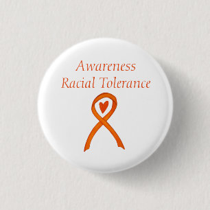Badge Rond 2,50 Cm Tolérance Raciale Pins à ruban de sensibilisation