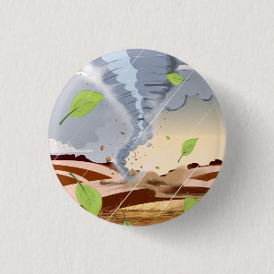 Badge Rond 2,50 Cm Tornade Twister