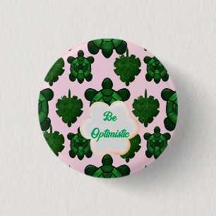 Badge Rond 2,50 Cm Tortue Mignonne Motif Sans Couture, Tropical