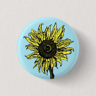 Badge Rond 2,50 Cm Tournesol - bouton
