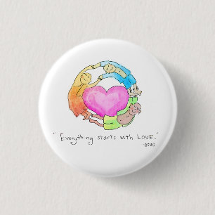 Badge Rond 2,50 Cm Tout commence par amour