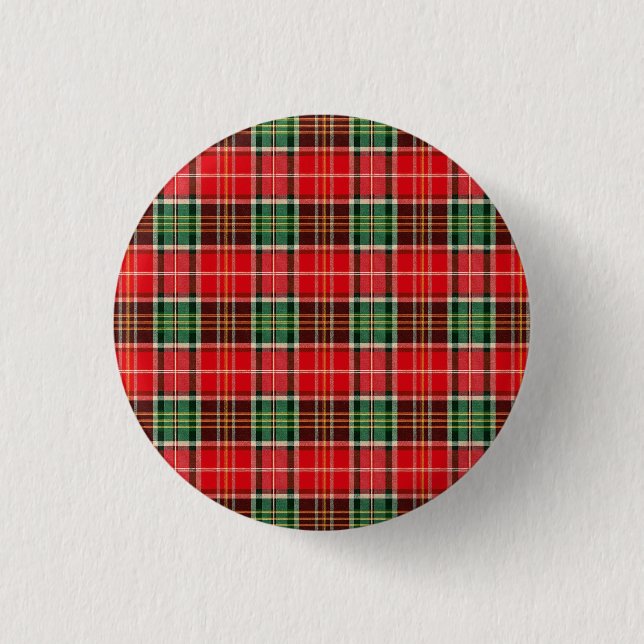 Badge Rond 2,50 Cm Traditional Christmas Plaid (Devant)