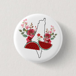 Badge Rond 2,50 Cm Traditional Palestine elements in palestine map