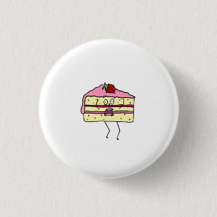 Badge Rond 2,50 Cm Tranche de gâteau, thème gâteau