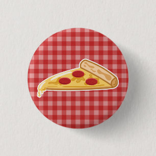 Badge Rond 2,50 Cm Tranche de pizza dessin animé