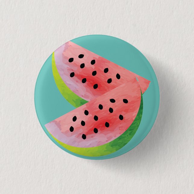 Badge Rond 2,50 Cm Tranches de pastèque Art de fruit (Devant)