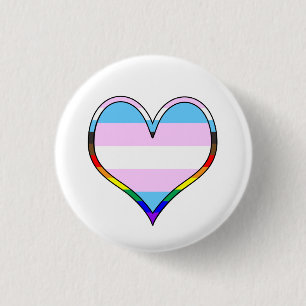 Badge Rond 2,50 Cm Trans Pride Heart Button