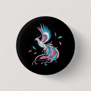 Badge Rond 2,50 Cm Transgenre Phoenix renaître Transsexuel Drapeau LG