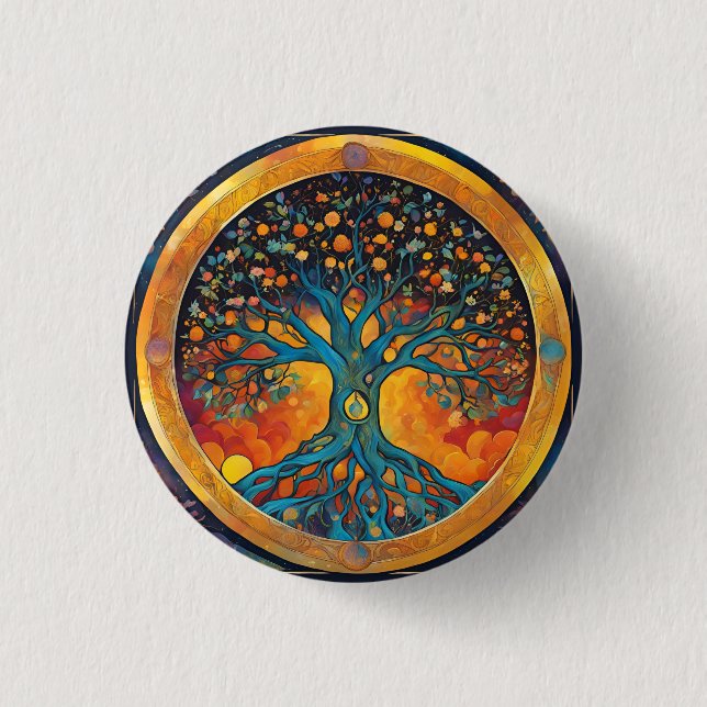 Badge Rond 2,50 Cm Tree of Life (Devant)