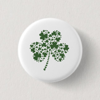 Badge Rond 2,50 Cm Trèfle irlandais de shamrock du jour de St Patrick