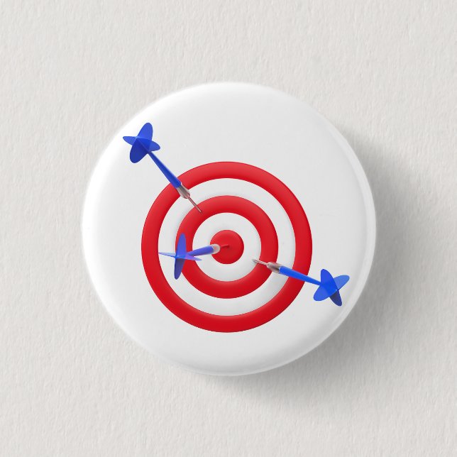 Badge Rond 2,50 Cm Trois flèches frappant la cible (Devant)