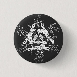 Badge Rond 2,50 Cm Trois lièvres