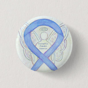 Badge Rond 2,50 Cm Troubles éosinophiles Sensibilisation Ruban Angel