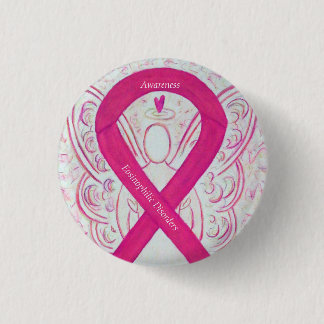 Badge Rond 2,50 Cm Troubles éosinophiles Sensibilisation Ruban Angel 
