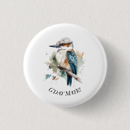 Badge Rond 2,50 Cm True Blue Kookaburra, custom