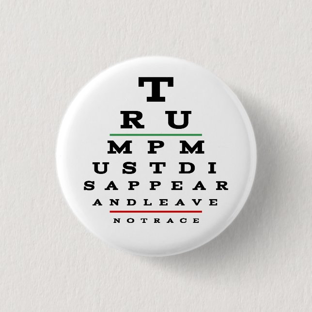 Badge Rond 2,50 Cm Trump doit disparaître (Devant)