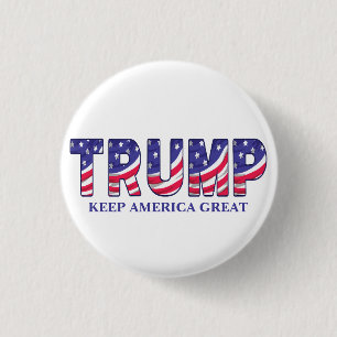 Badge Rond 2,50 Cm  Trump Garder l'Amérique Grande  Cadeau 