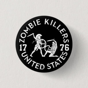 Badge Rond 2,50 Cm Tueurs 1776 de zombi