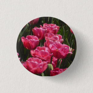 Badge Rond 2,50 Cm Tulipes roses