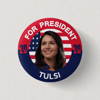 Badge Rond 2,50 Cm Tulsi Gabbard pour le président