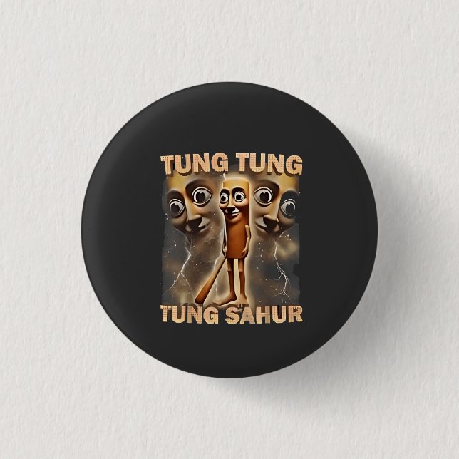 Badge Rond 2,50 Cm Tung tung sahur Brainrot Meme (Devant)