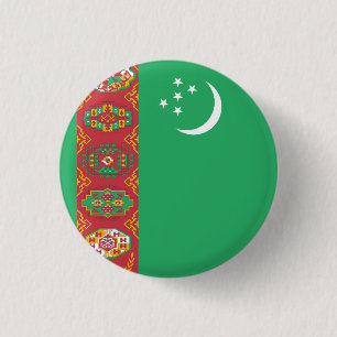 Badge Rond 2,50 Cm Turkmenistan Flag