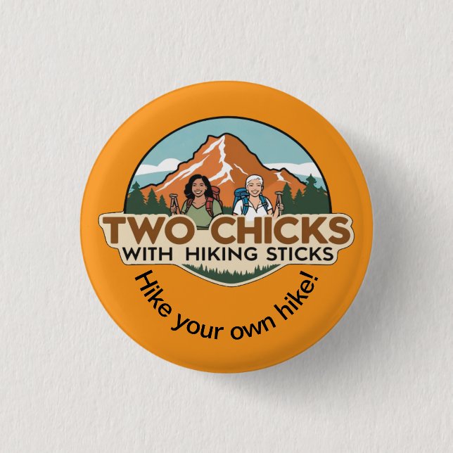 Badge Rond 2,50 Cm Two Chicks Button (Orange) (Devant)