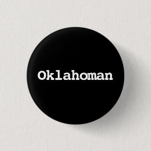Badge Rond 2,50 Cm Typographie oklahomane personnalisable