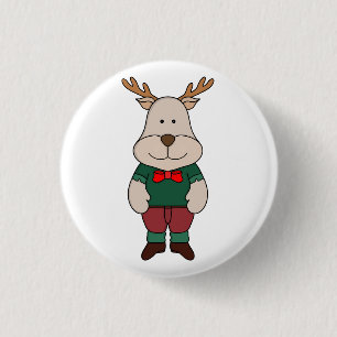 Badge Rond 2,50 Cm Un cerf mignon