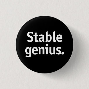 Badge Rond 2,50 Cm Un génie stable.