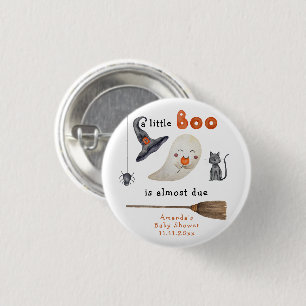 Badge Rond 2,50 Cm Un petit Boo est presque là Baby shower