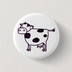 Badge Rond 2,50 Cm Une vache
