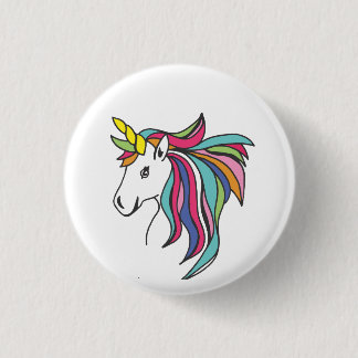 Badge Rond 2,50 Cm Unicorne Flare