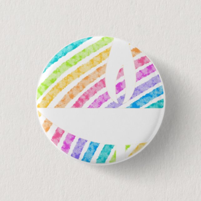 Badge Rond 2,50 Cm Universalisme Unitaire arc-en-ciel (Devant)