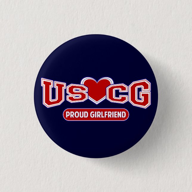 Badge Rond 2,50 Cm USCG Fière amie (Devant)