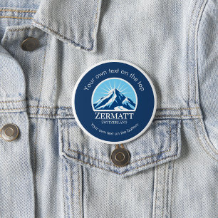 Badge Rond 2,50 Cm Vacances de ski à Zermatt Suisse