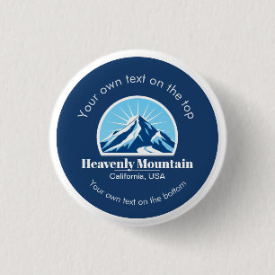 Badge Rond 2,50 Cm Vacances ski HeavenMountain California