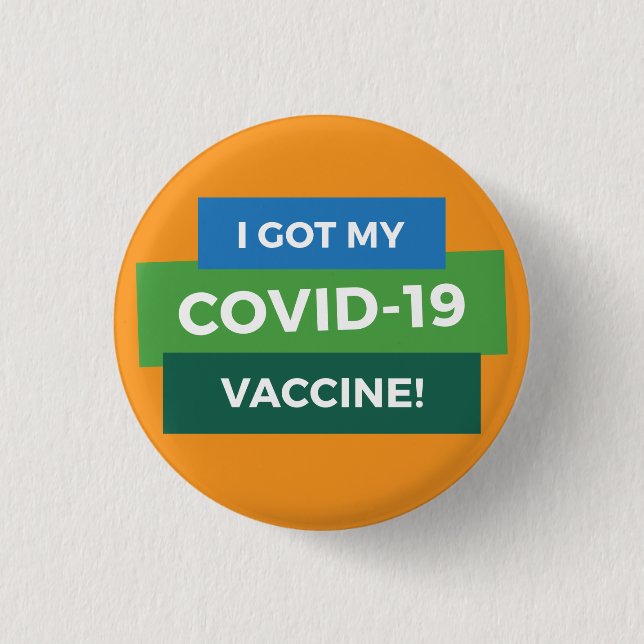 Badge Rond 2,50 Cm Vaccin COVID-19 (Devant)