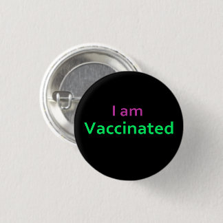 Badge Rond 2,50 Cm Vaccinated Button