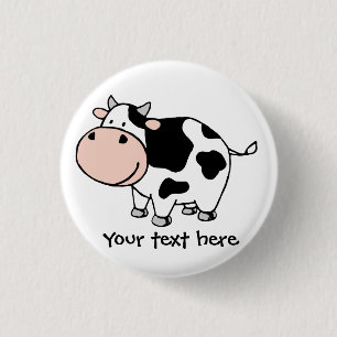Badge Rond 2,50 Cm Vache