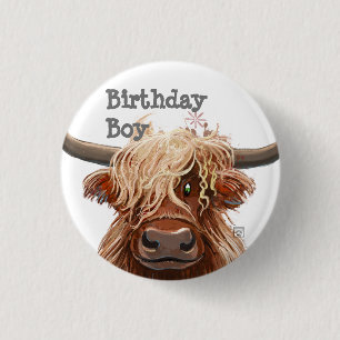 Badge Rond 2,50 Cm Vache des Hautes Terres