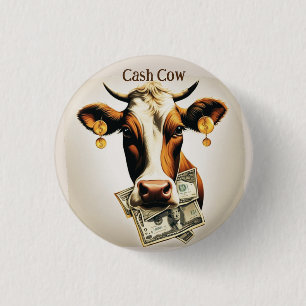 Badge Rond 2,50 Cm Vache en espèces