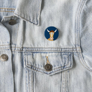 Badge Rond 2,50 Cm Vache lapidée