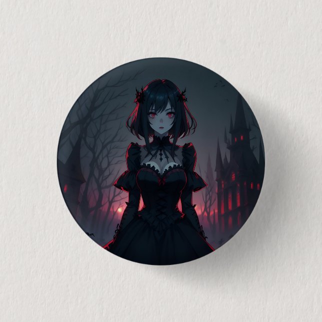 Badge Rond 2,50 Cm Vampire Anime Girl 1 (Devant)