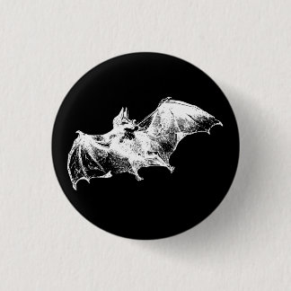 BADGE ROND 2,50 CM VAMPIRE BAT GOTHIQUE